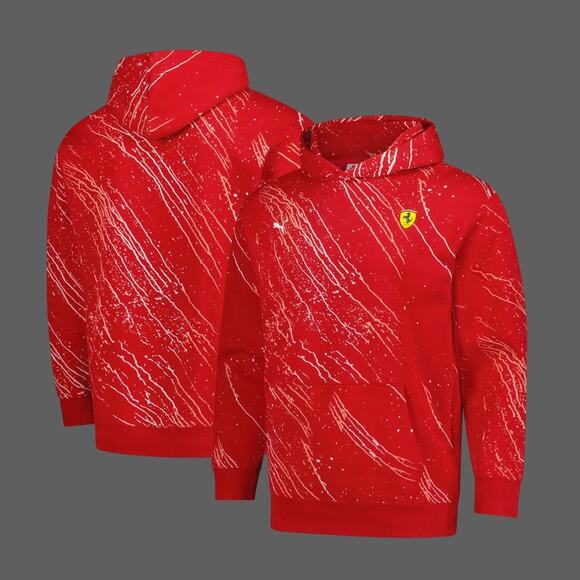 Puma Scuderia Ferrari F1 Race Color Splash Hoodie Rosso Corsa L NWT - Picture 10 of 10